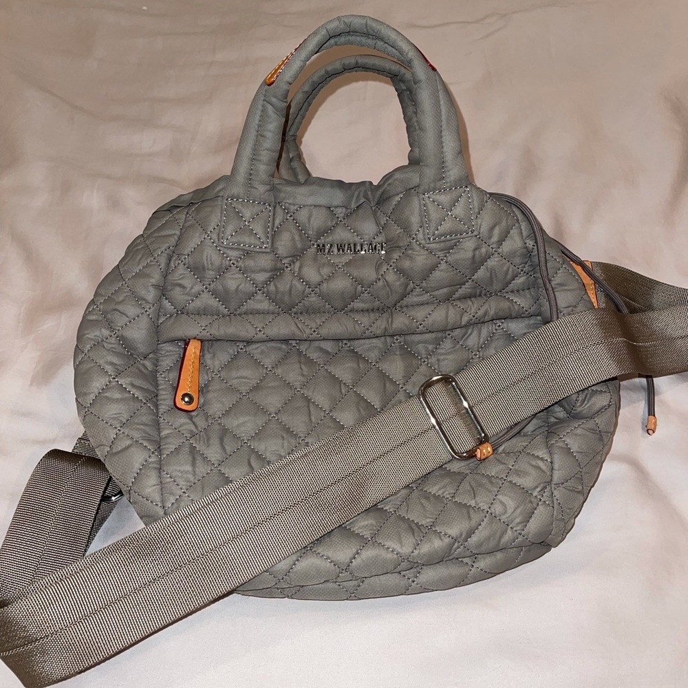 MZ Wallace 
Graphite Metro Drawstring Bucket Bag